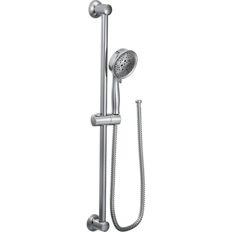 Moen Eco-Performance Chrome Four-Function Removable Handheld Showerhead with 69-Inch-Long Hose and Wall-Mounted Slide Bar, 3667EP - Image 4